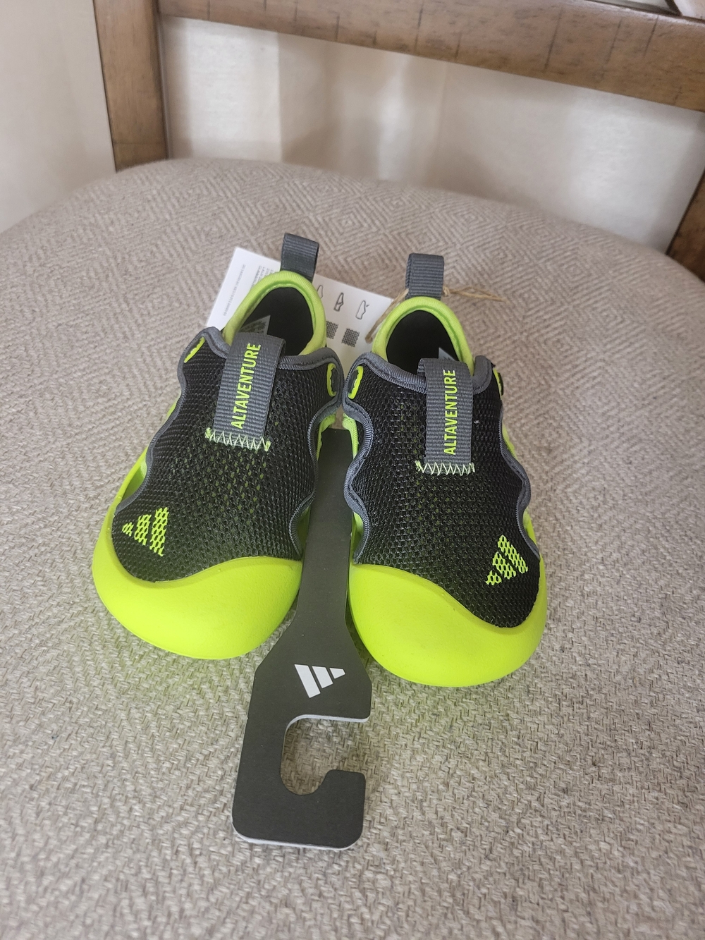 ADIDAS Neon Green and Black Toddler Water Shoes - Picture 5 of 8